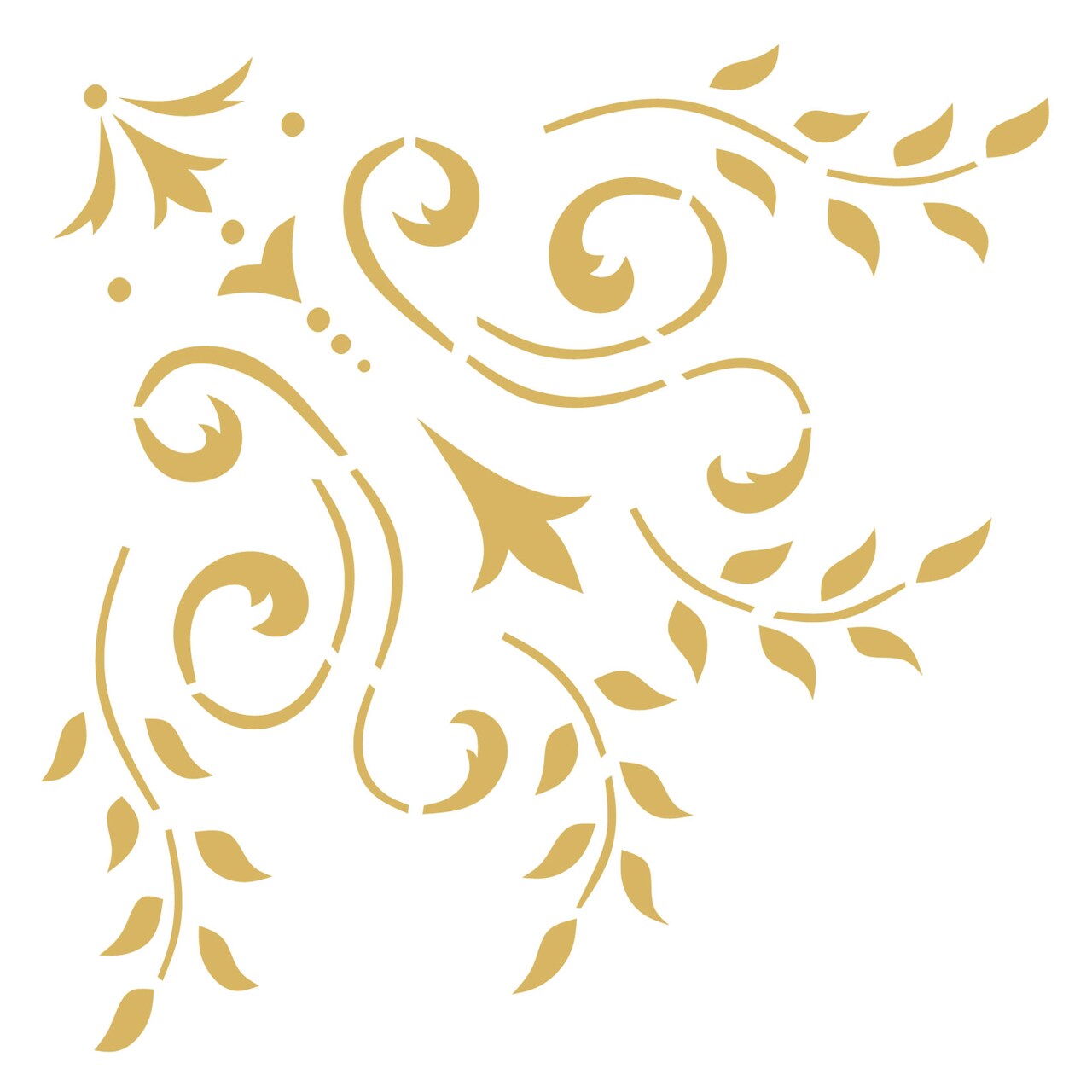 Corner Medallion Wall Stencil | 416 by Designer Stencils | Mandala & Medallion Stencils | Reusable Art Craft Stencils for Painting on Walls, Canvas, Wood | Reusable Plastic Paint Stencil for Home Makeover | Easy to Use & Clean Art Stencil
